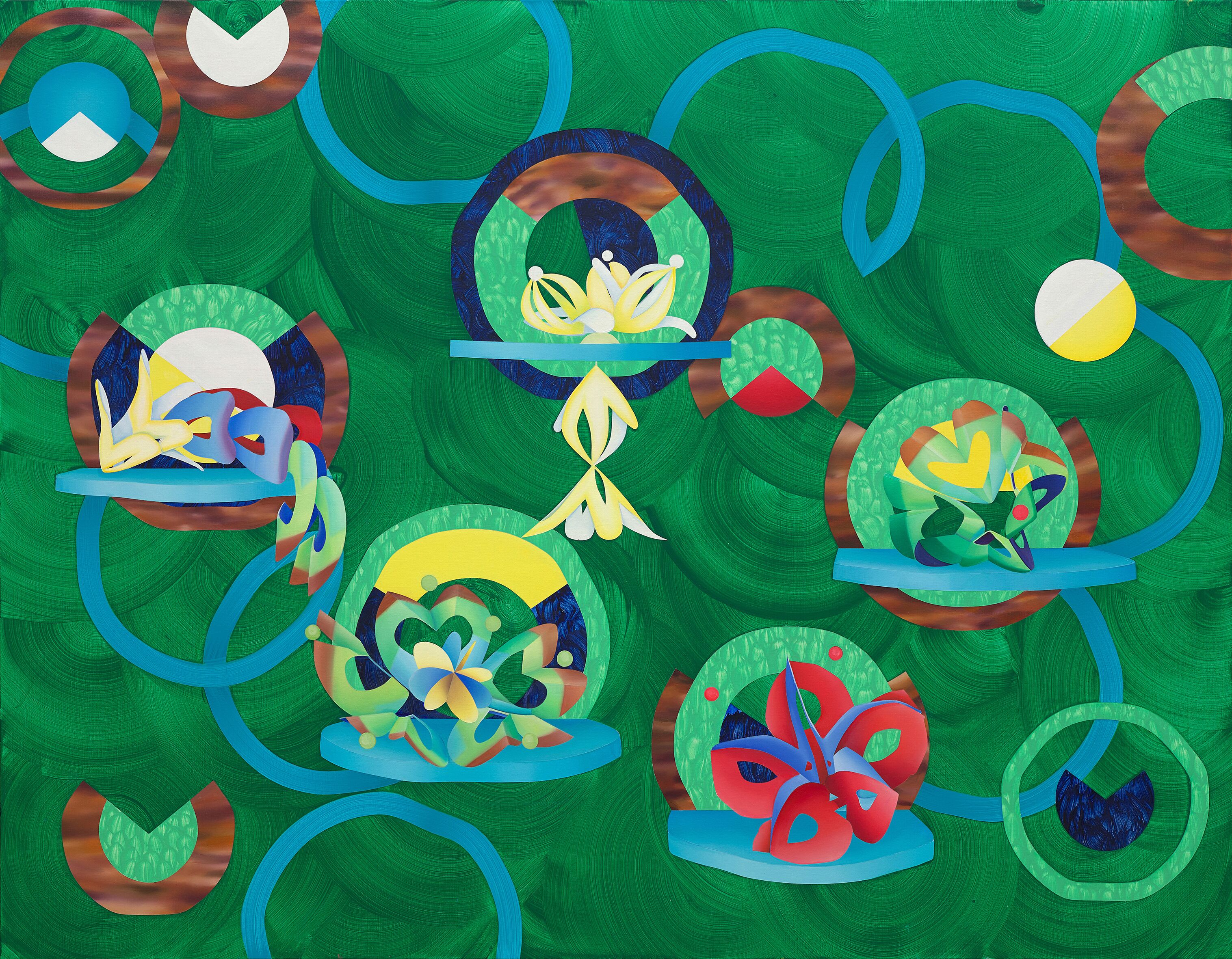 Rebekka Löffler, Painting: Individuen, Wahlverwandten und Mutanten (Hängende Gärten), 2022