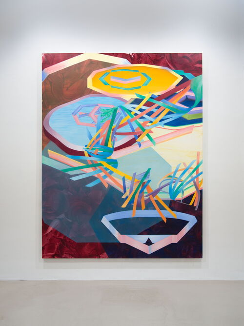 Rebekka Löffler shows the painting Zustandsorte at KETELEER GALLERY